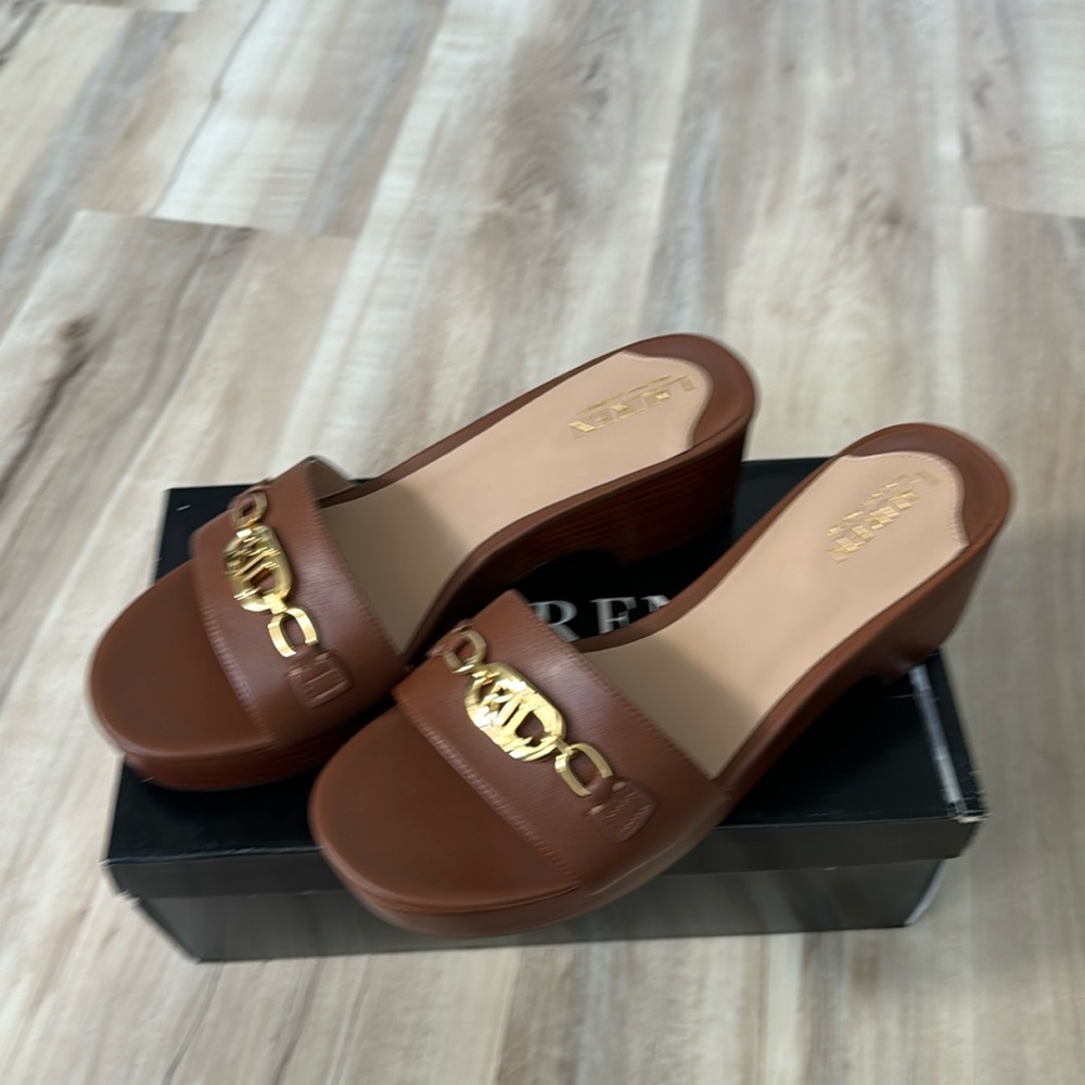 Lauren Ralph Lauren Women's Roxanne Nappa Leather Sandals